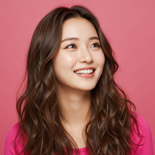 긴 머리 가진 젊은 여성