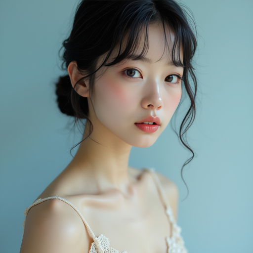 곱슬머리 젊은 여성