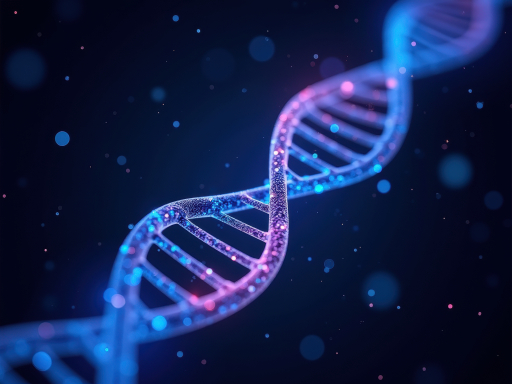 3D 렌더링된 DNA 나선